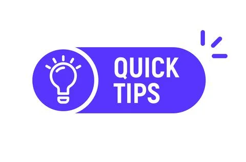 Quick tip hint vector icon bulb. Fact tip idea line icon logo guide Stock Illustration