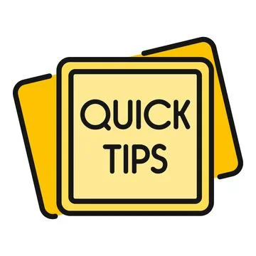 Quick tips advice guide information for problem solving Stock Illustration