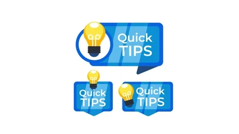 Quick Tips Animated Icons with Green Scr... | Stock Video | Pond5