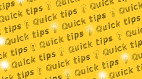 Quick tips. Animated illustration Stock Footage 197316775