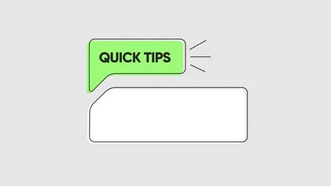 Quick tips animated title Stock Footage 157096661