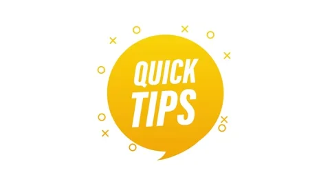 Quick Tips badge, banner with light bulb and speech bubble isolated on white Stock Footage 153488466