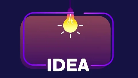 Quick Tips badge with light bulb and speech bubble. Trendy flat animation on Stock Footage 219024045