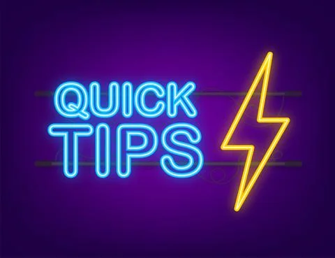 Quick tips badge with speech bubble for text. Vector stock illustration 스톡 일러스트
