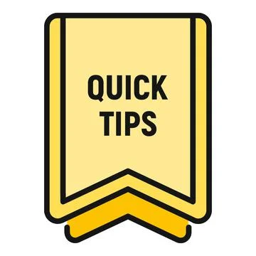 Quick tips banner providing fast information and advice Stock Illustration