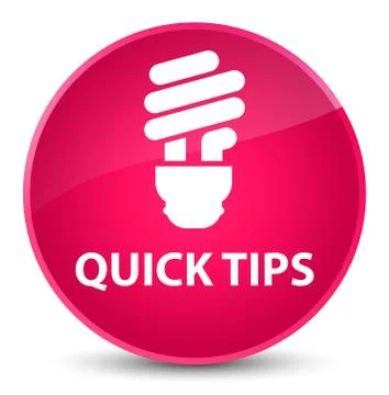 Quick tips (bulb icon) elegant pink round button Stock Illustration