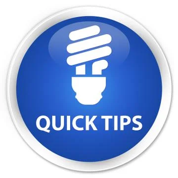 Quick tips (bulb icon) premium blue round button Illustrazione stock