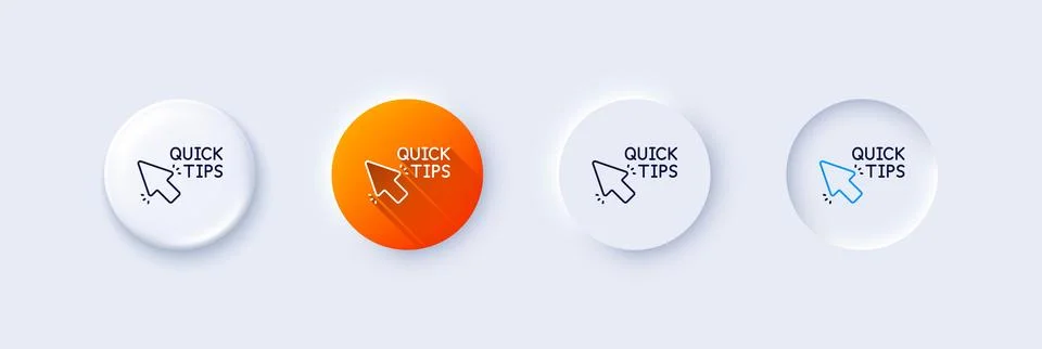 Quick tips click line icon. Helpful tricks sign. Line icons. Vector Stock Illustration
