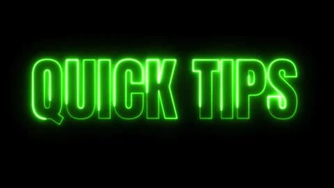 Quick Tips: Green Neon Sign Graphic Design Video stock 316288211
