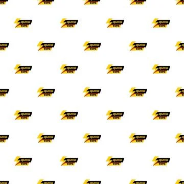 Quick tips helpful advice seamless pattern background Stock Illustration