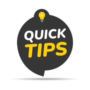 Quick tips icon badge. Stock Illustration