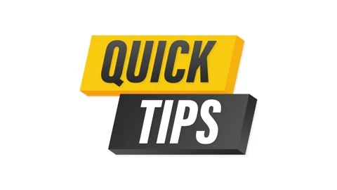 Quick tips icon badge. Ready for use in web or print design. Motion graphics. Stock Footage 158895255