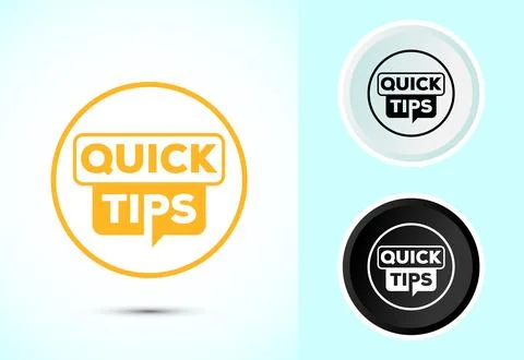 Quick tips icon design illustration, Tips and tricks sign symbol in color b.. Stock Illustration