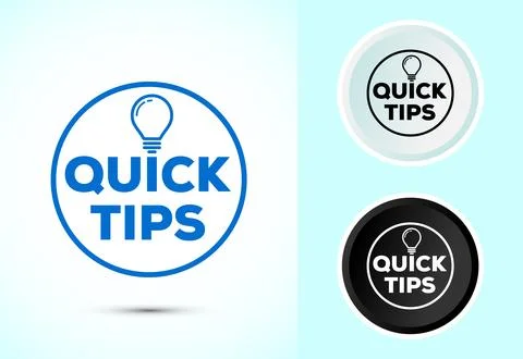 Quick tips icon design illustration, Tips and tricks sign symbol in color b.. Stock Illustration