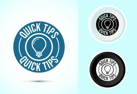 Quick tips icon design illustration, Tips and tricks sign symbol in color b.. Stock Illustration
