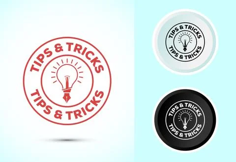 Quick tips icon design illustration, Tips and tricks sign symbol in color b.. Stock Illustration