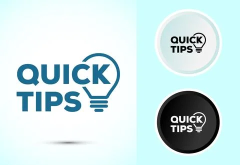 Quick tips icon design illustration, Tips and tricks sign symbol in color b.. Stock Illustration