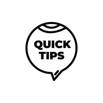 Quick Tips Icon for Helpful Hints and Informational Guides Stock Illustration