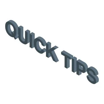 Quick tips in isometric view representing helpful advice and guidance Stock Illustration