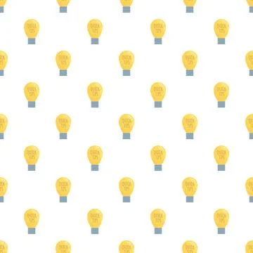 Quick tips light bulb seamless pattern background Illustrazione stock