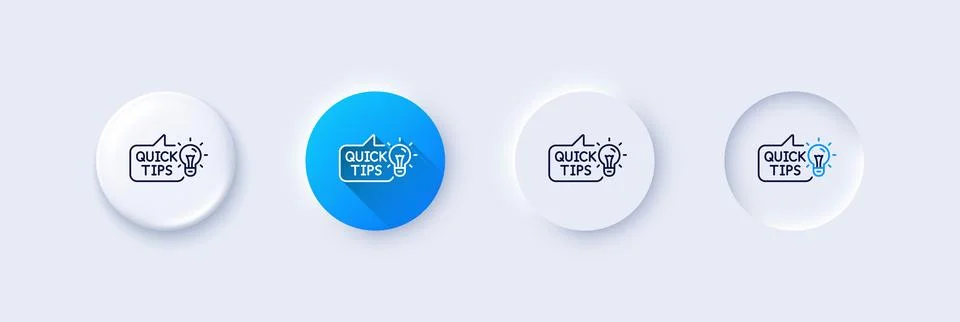 Quick tips line icon. Helpful tricks sign. Line icons. Vector Stock Illustration