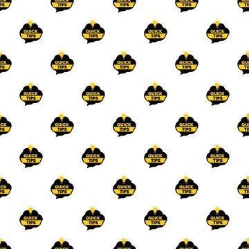 Quick tips message in speech bubble pattern Illustrazione stock