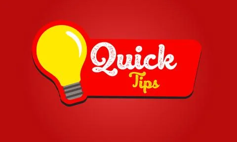 Quick tips Modern helpful tips banner Vector illustration Stock Illustration