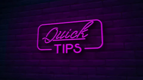Quick tips neon sign animation. Stock Footage 169992889