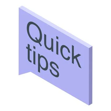 Quick tips notification providing helpful advice and guidance Stock Illustration