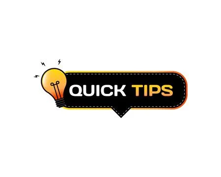 Quick tips or helpful tip label banner design illustration Stock Illustration