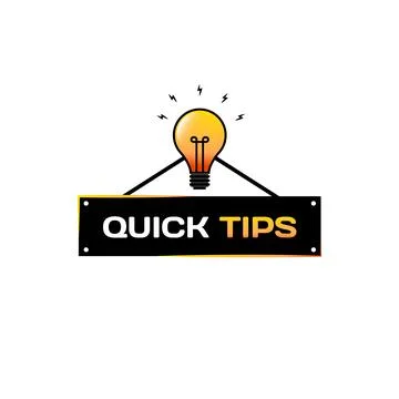 Quick tips or helpful tip label banner design isolated Stock Illustration