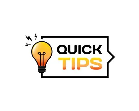 Quick tips or helpful tip label banner design vector Stock Illustration