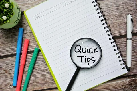 QUICK TIPS  Stock Photos