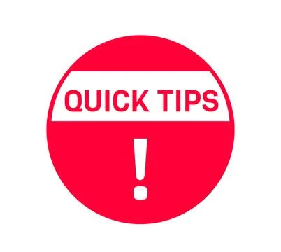 Quick tips sign vector image Stock Illustration