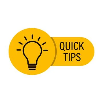 Quick tips speech bubble with bulb icon vector  interesting facts concept for Stock Illustration
