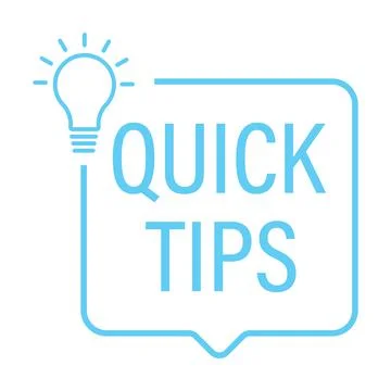 Quick tips speech bubble with bulb icon vector  interesting facts concept for Stock Illustration