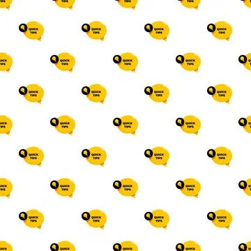 Quick tips speech bubble pattern for advice Stock Illustration