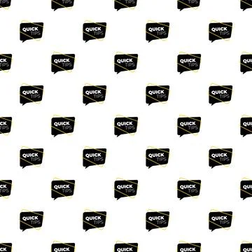 Quick tips speech bubble pattern creating seamless background Ilustración de archivo