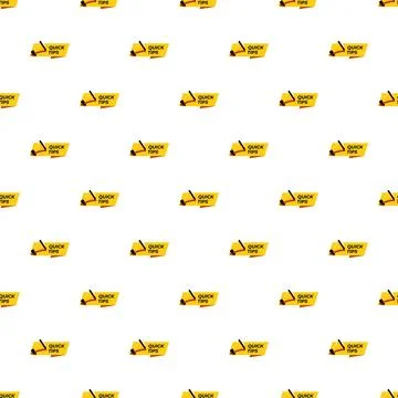 Quick tips tag education concept seamless pattern Stock Illustration