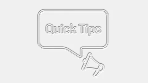 Quick tips text. Megaphone with text quick tips speech bubble banner Stock Footage 165782683