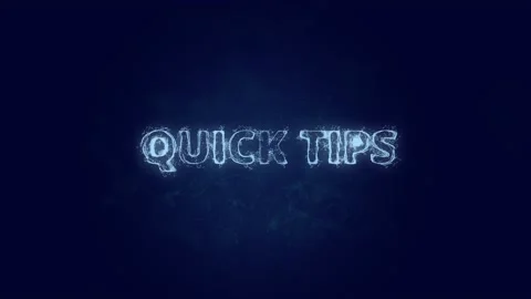 Quick Tips text. Plexus with text Quick Tips. Plexus. 4K video Stock Footage 171628024