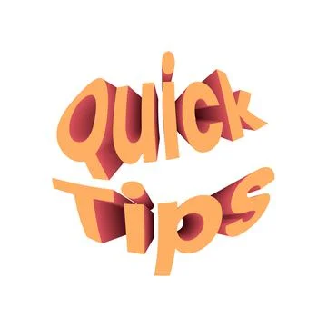 Quick tips text. Retro style design typography. Stock Illustration