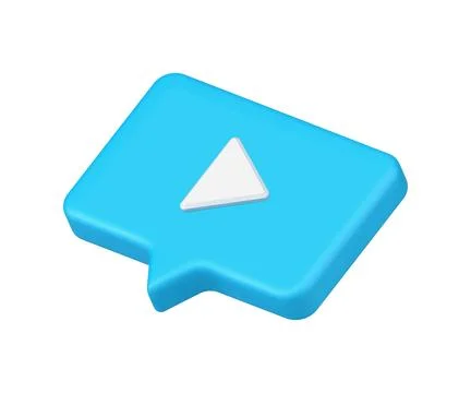 Quick tips video speech bubble blue 3d badge icon vector illustration multi.. Illustrazione stock