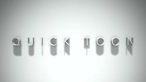 Quick toon 3D title animation with shadows on a white background Stock Footage 297455474