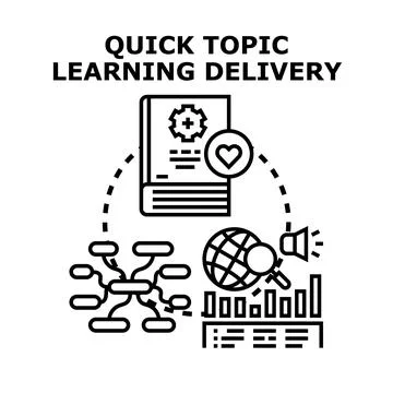 Quick topic learning delivery vector concept Stock Illustration