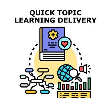 Quick topic learning delivery vector concept Stock Illustration