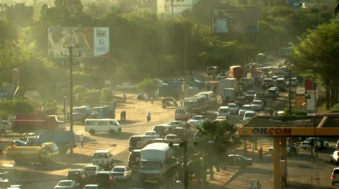 Quick Traffic Timelapse From Africa 库存影片 34845568