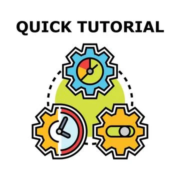 Quick tutorial illustrating process management and productivity Stock Illustration