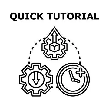 Quick tutorial vector concept illustrating digital learning process Stock Illustration