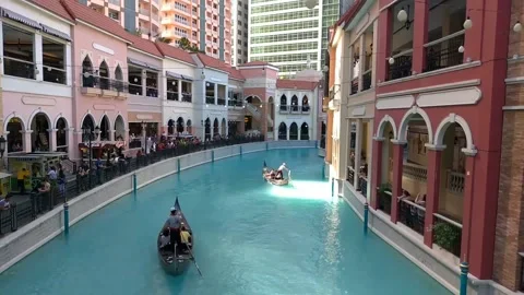 Quick Video Timelapse I Venice Grand Canal Mall Taguig City Manila Stock-Footage 159639185